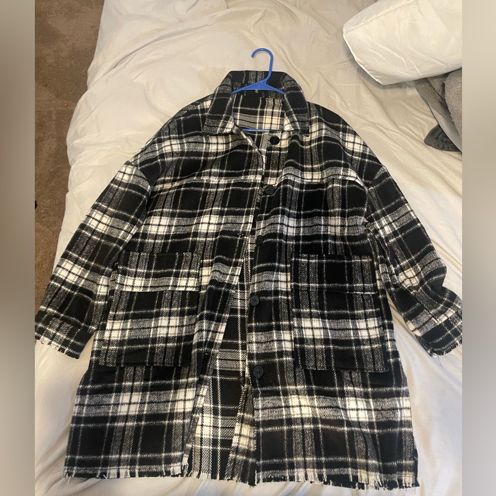 plaid coat